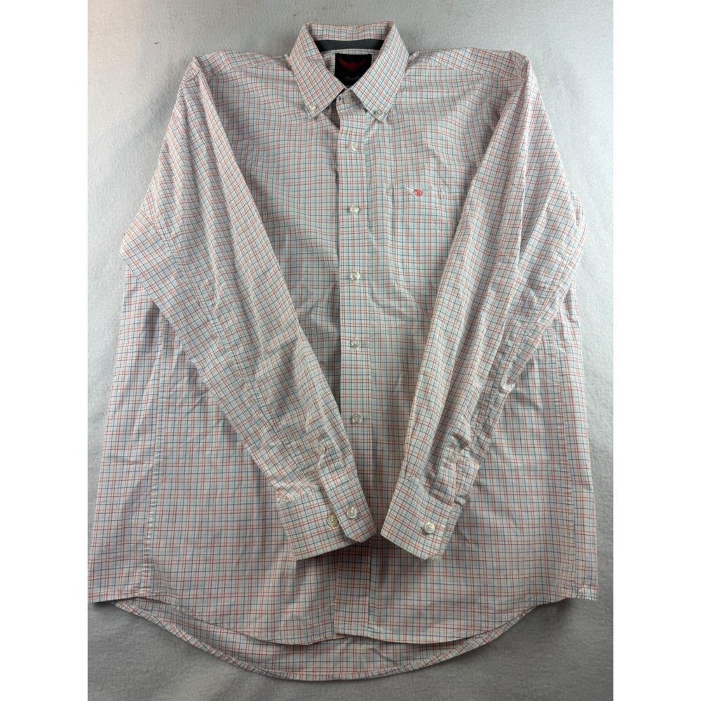 Wrangler Relentless Trevor Brazile Plaid Button Down‎ Shirt Men's MT